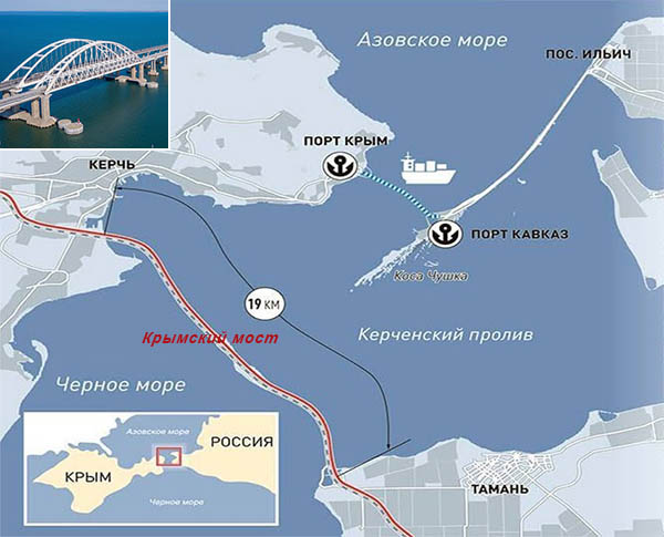 Крымский мост на карте